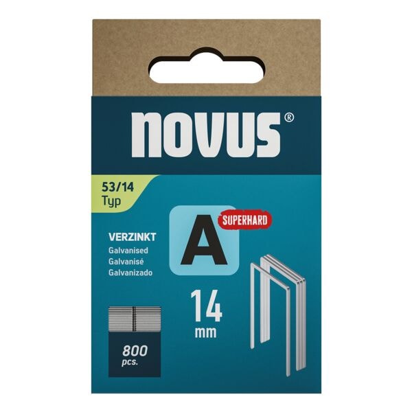 Novus Heftklammern Feindrahtklammer A Typ 53 14 mm 800 Stück silber Image