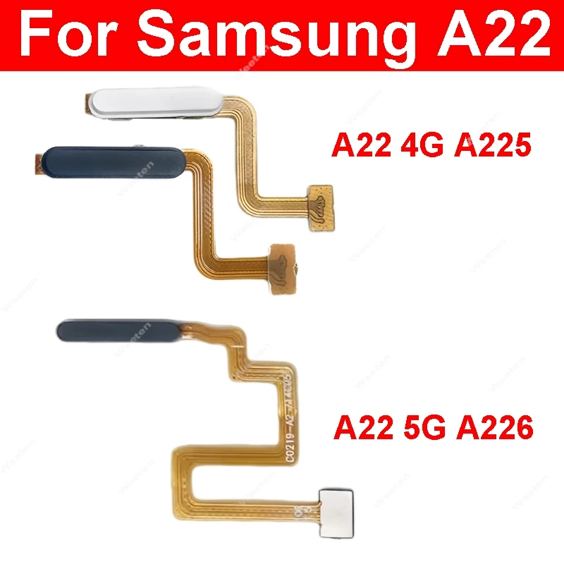 Câble flexible de connecteur d'identification tactile de capteur d'empreintes digitales avec le bouton d'alimentation pour Samsung Galaxy A22 4G 5G A225 A226 pièces de rechange