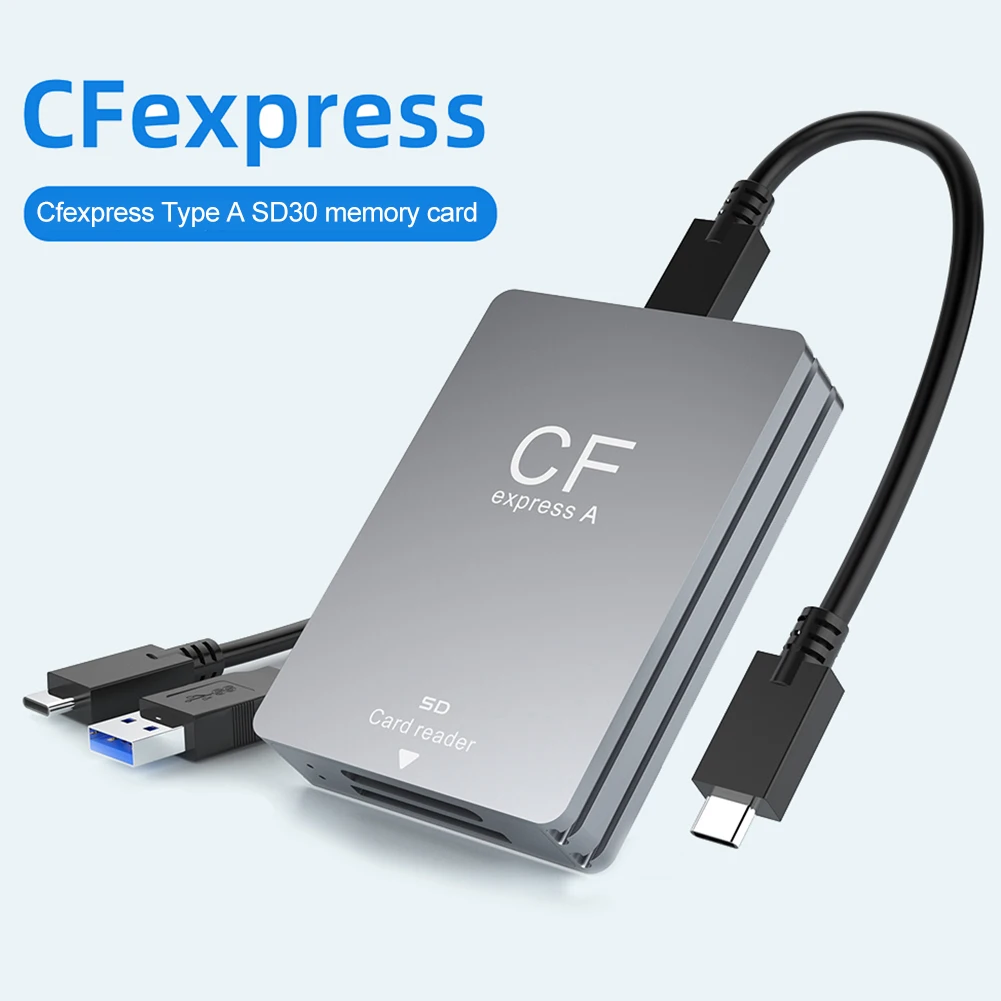 2-in-1 CFexpress Typ A/B & SD-Kartenleser Speicherkartenleser Unterstützung für Android/Windows/Betriebssystem Tragbarer CF Express-Leser für SLR Image