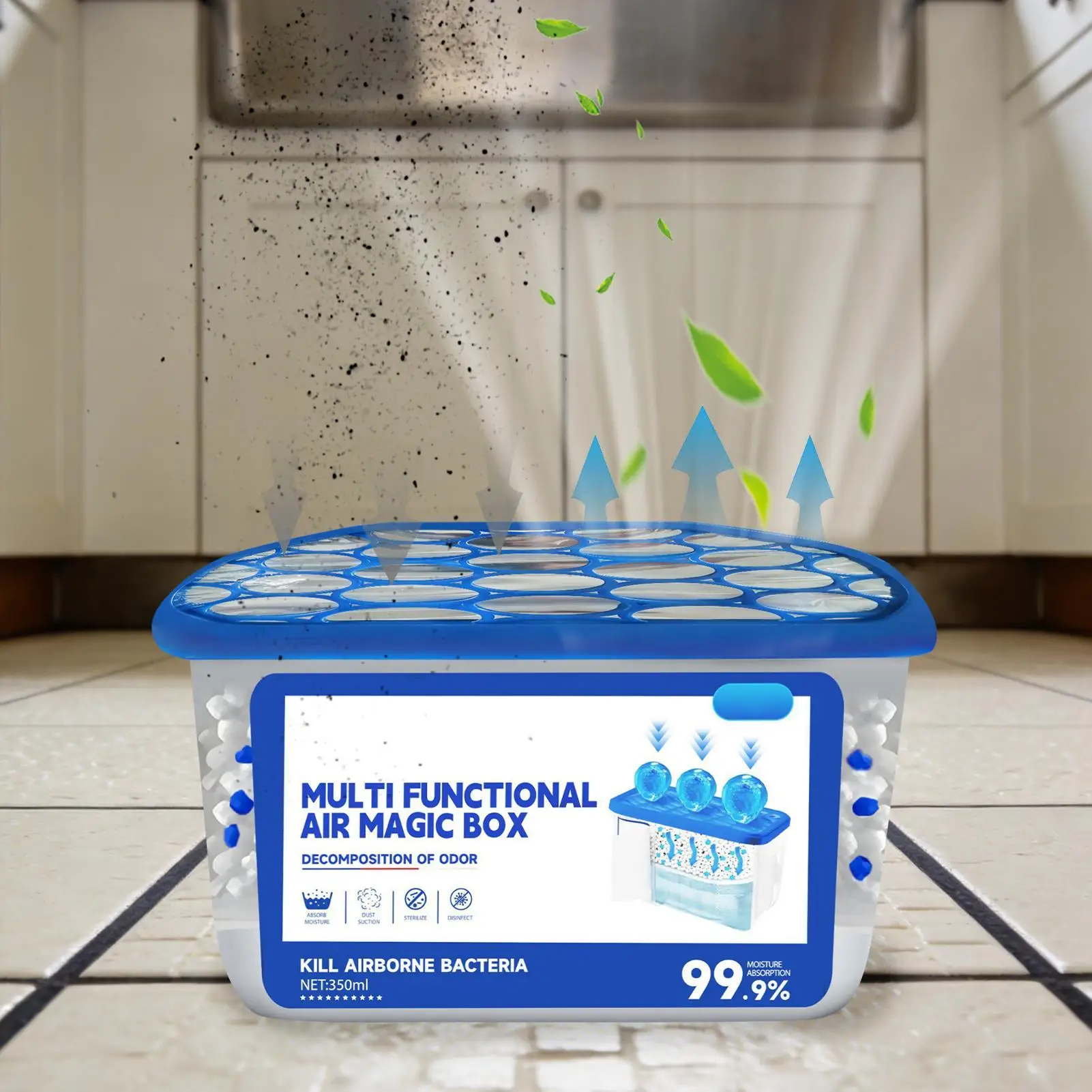 Luftreiniger und Staubentferner-Box für Innenräume Pflanzenbasierte Automatische Staubsammelbox Staubreiniger für Wohnheim und Keller Image