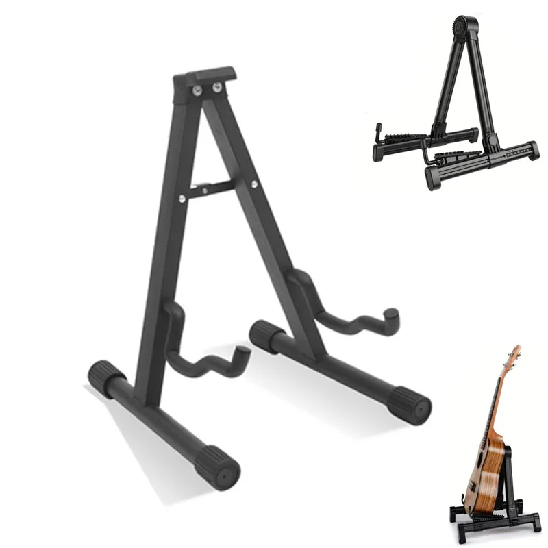 Faltbarer Gitarrenständer für Akustikgitarren Elektrischer ABS/Silikon-Halter für Akustik-/Elektrogitarre Ukulele Violine Banjo Image
