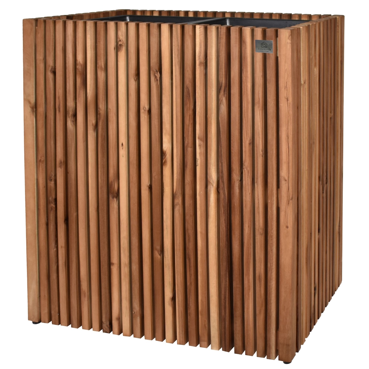 LAMORENDA Pflanzgefäß Akazienholz 66 x 36,5 x 72 cm Dunkelbraun Image