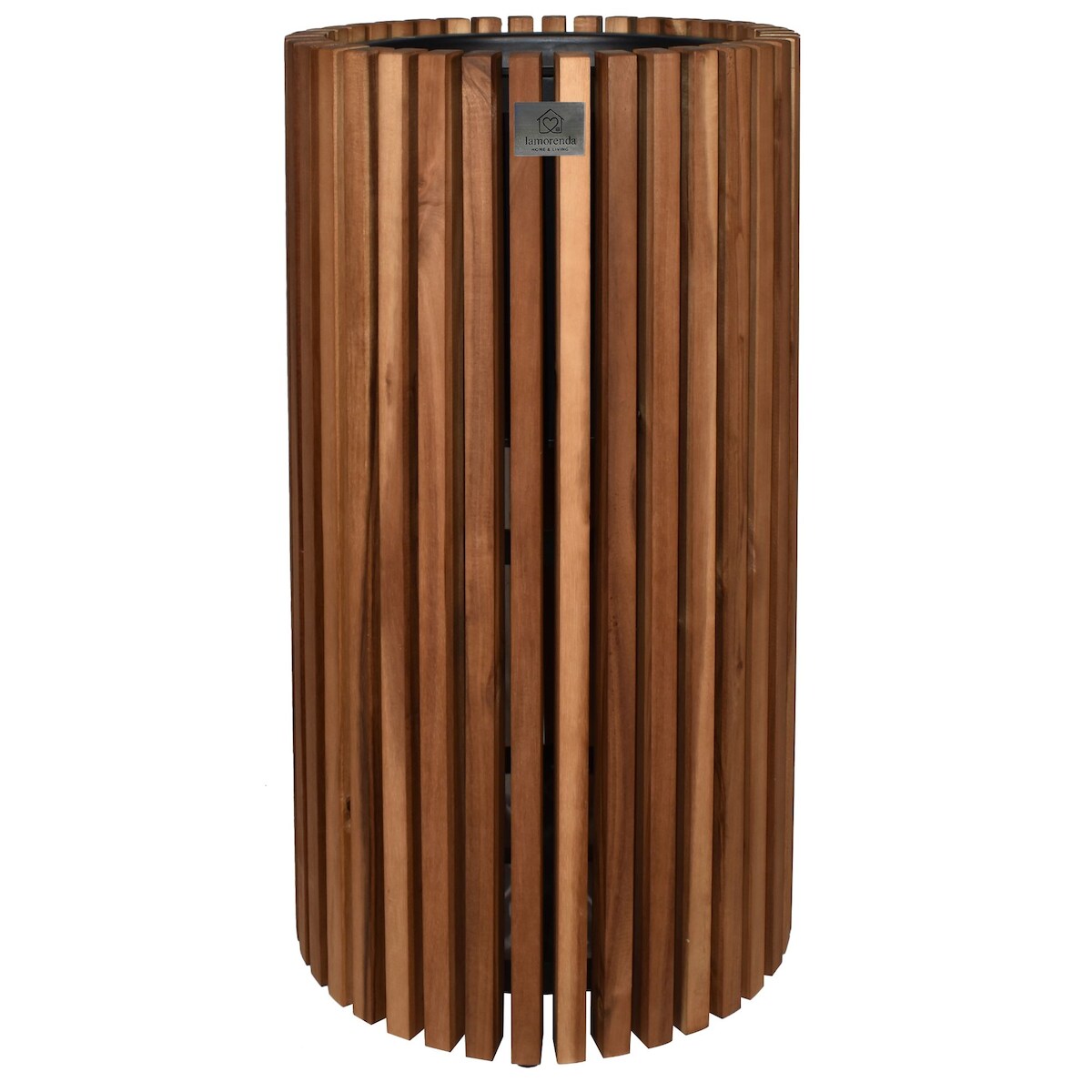 LAMORENDA Pflanzgefäß Akazienholz D36,5 x 72 cm Dunkelbraun Image