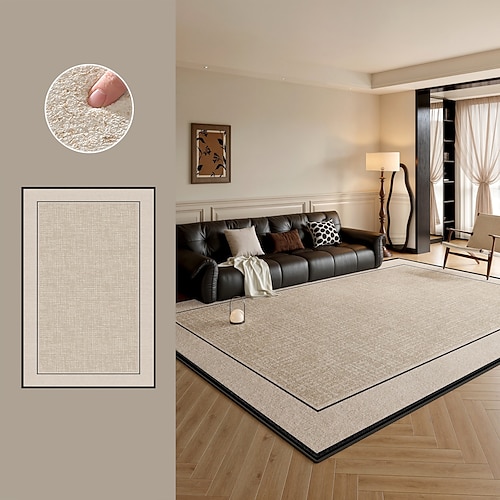 Vintage-Stil, strapazierfähiger Wohnzimmerteppich, antiker Look, Schlafzimmer-Sofamatte, großflächig, waschbar, leicht zu reinigen Image