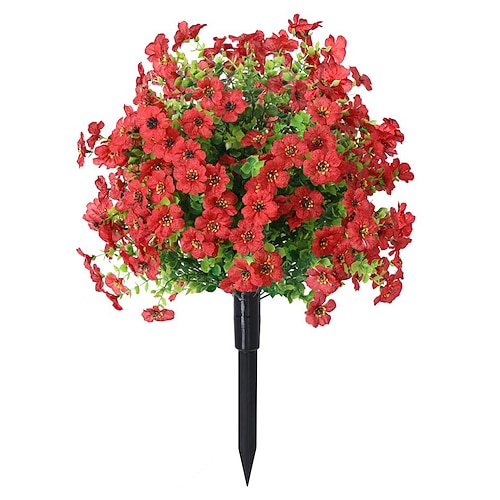 24 Zoll lange künstliche Blumenstecker für den Außenbereich – mehrfarbige Gartenstecker für den Garten Rasen, farbechtes, strapazierfähiges Plastik, Dekoration für jede Jahreszeit Image