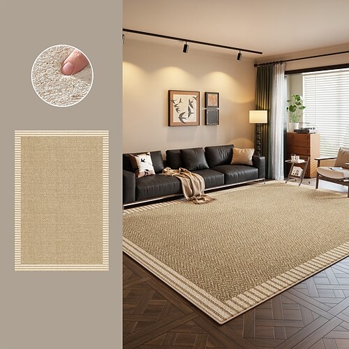 Vintage-Stil, strapazierfähiger Wohnzimmerteppich, antiker Look, Schlafzimmer-Sofamatte, großflächig, waschbar, leicht zu reinigen Image