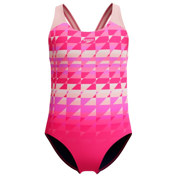 Speedo - Kid's Digital Placement Spliceashback - Badeanzug Gr 164 rosa