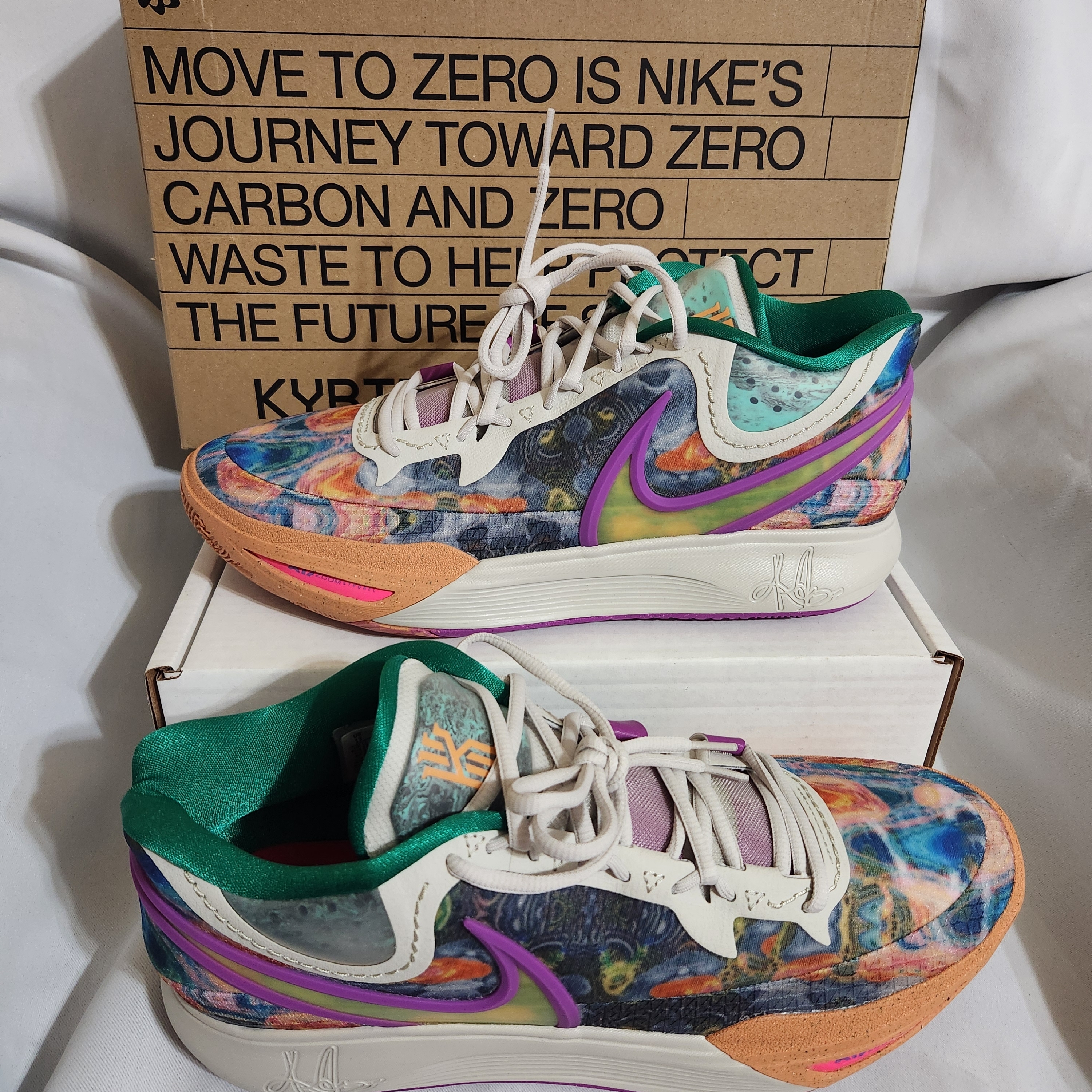 Nike Shoes | Brand New Nike Kyrie 8 “Circle Of Life” Men’s Basketball Shoes Us Size 13 | Color: Green/Purple | Size: 13