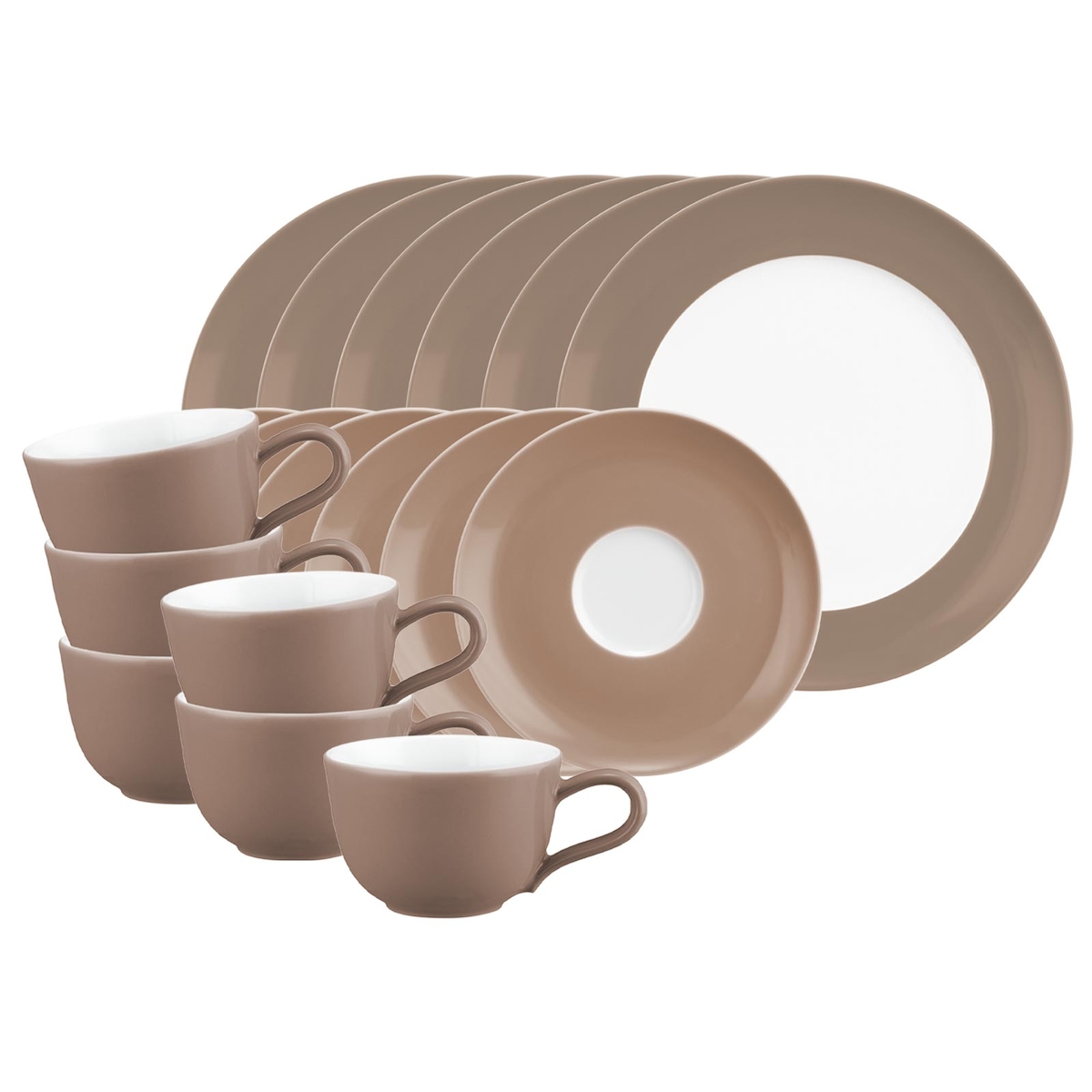 Seltmann Weiden Liberty Pure Colors Kaffeeservice 18-teilig - Cocoa Brown Image