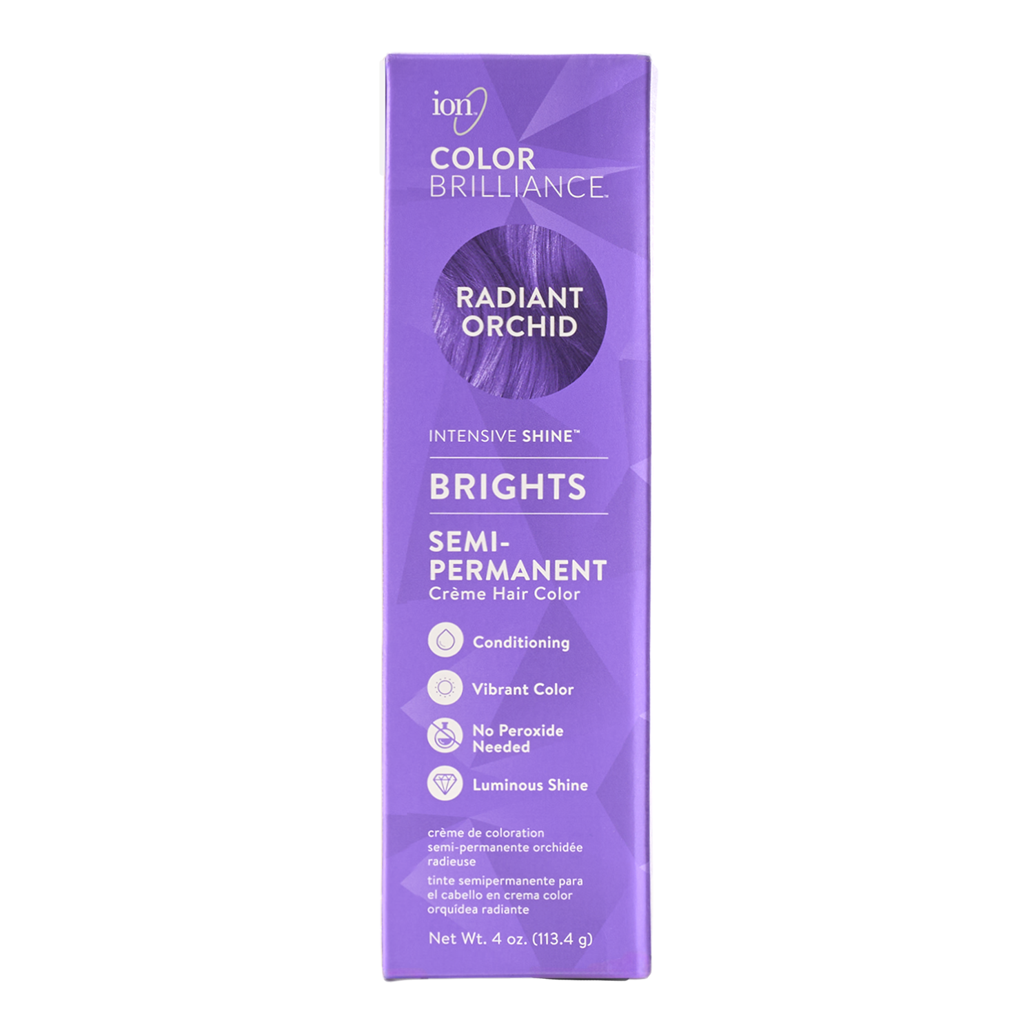 Ion Semi-Permanent Brights Hair Color Radiant Orchid 2.05 Oz - ion