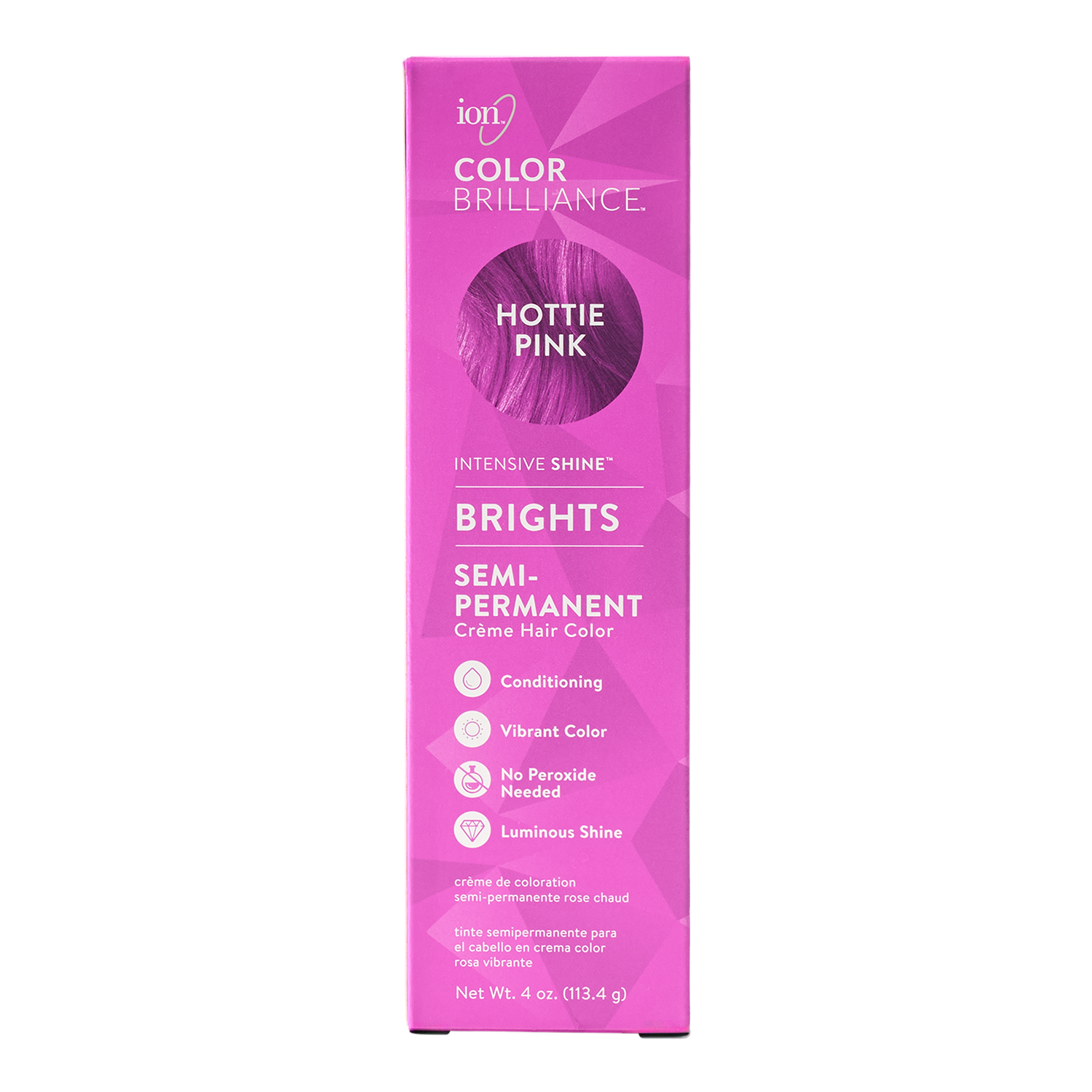 Ion Semi-Permanent Brights Hair Color Hottie Pink 2.05 Oz