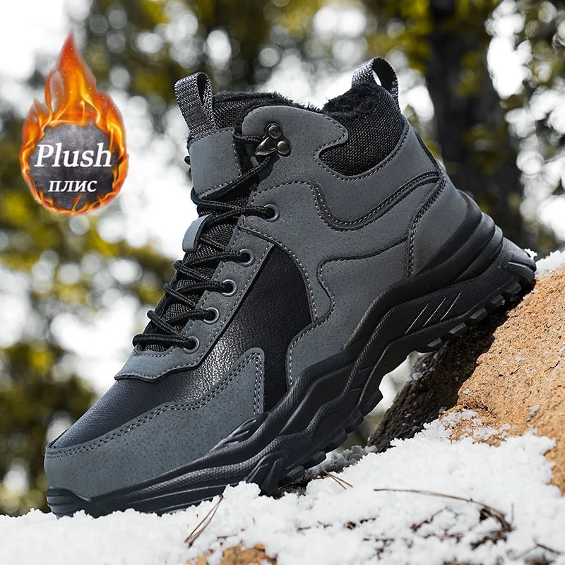 Männer Schnee Stiefel Wanderschuhe Wasserdichte Warme Casual Klettern Schuhe Tragen Beständig männer Turnschuhe Baumwolle Stiefel Männliche Stiefel