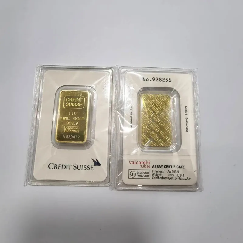 Goldbarren versiegelte Verpackung Ausländische Währungsgeschenke Bullion Schweiz Vergoldete Seriennummer als Weihnachtsgeschenk Image