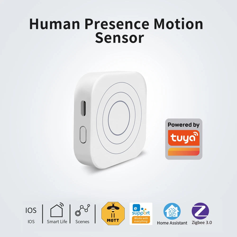 Lincukoo Tuya ZigBee Smart Human Presence Motion Sensor und Erkennung 120-Grad für die Sicherheit zu Hause Unterstützt Smart Life MQTT Image