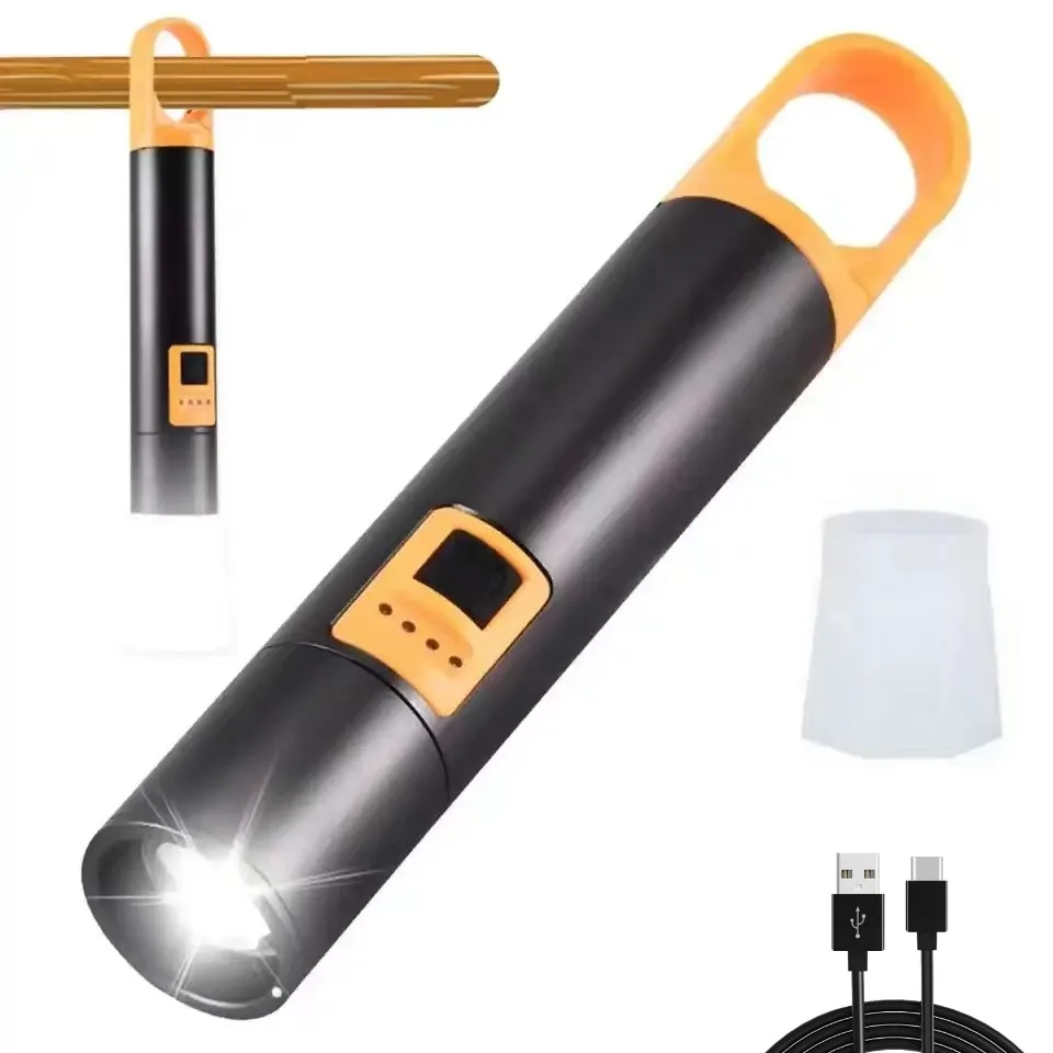Wiederauf ladbare LED-Taschenlampen mit 4 Modi hoher Lumen super helle wasserdichte leistungs starke Taschenlampe für Camping-Notfälle Image