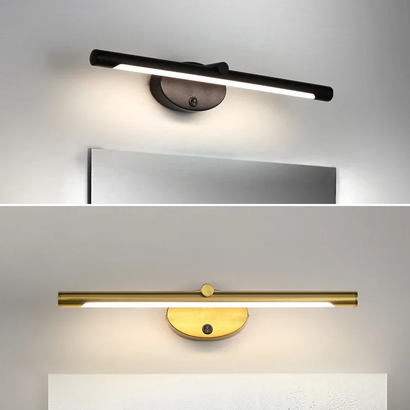 Moderne LED Badezimmer Wandleuchte Badezimmer Hardware Wandleuchte mit Touch-Schalter für Schlafzimmer LED Badezimmer Bad Spiegel Linie Lampe