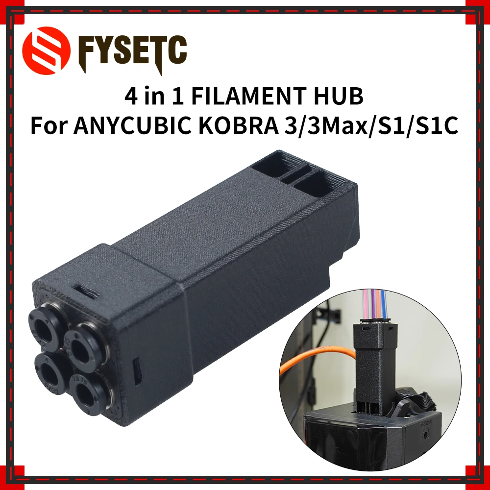 Verbesserter 4-in-1-Filament-Nabe für ANYCUBIC Kobra3/3Max/S1/S1C Hochwertiger Filament-Nabe für 3D-Druckerteile Image
