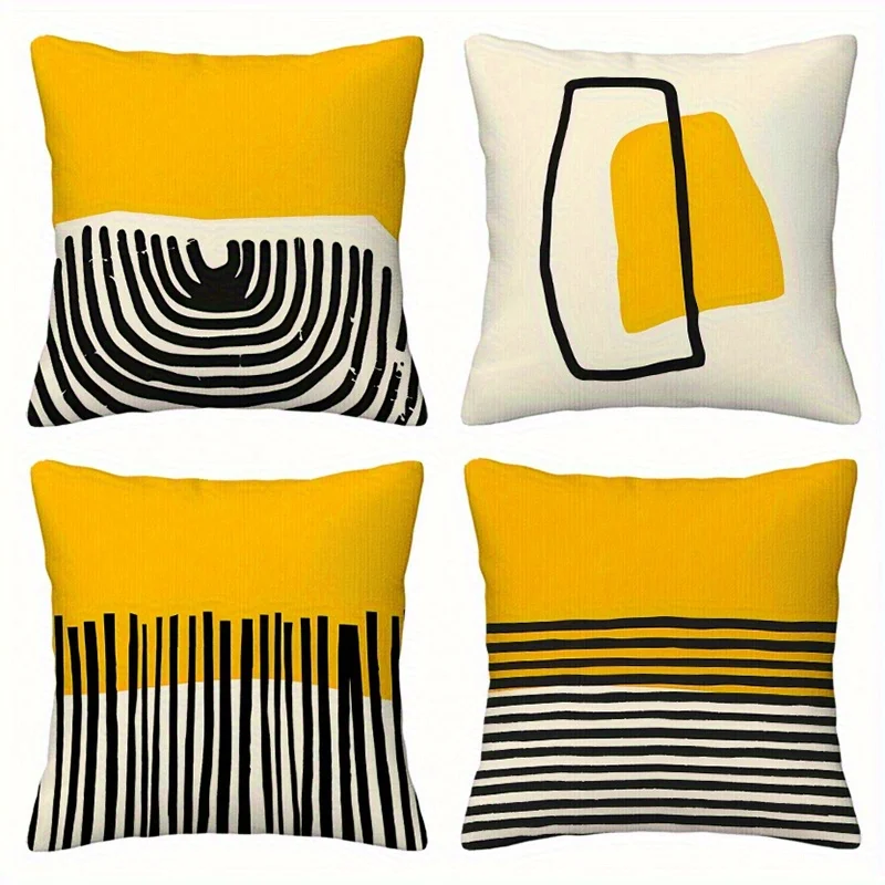 Home Decor Abstraktes geometrisches Muster Dekokissenbezüge Muster Kissenbezug Geeignet für Sofa Schlafzimmer Auto Kissenbezug Image