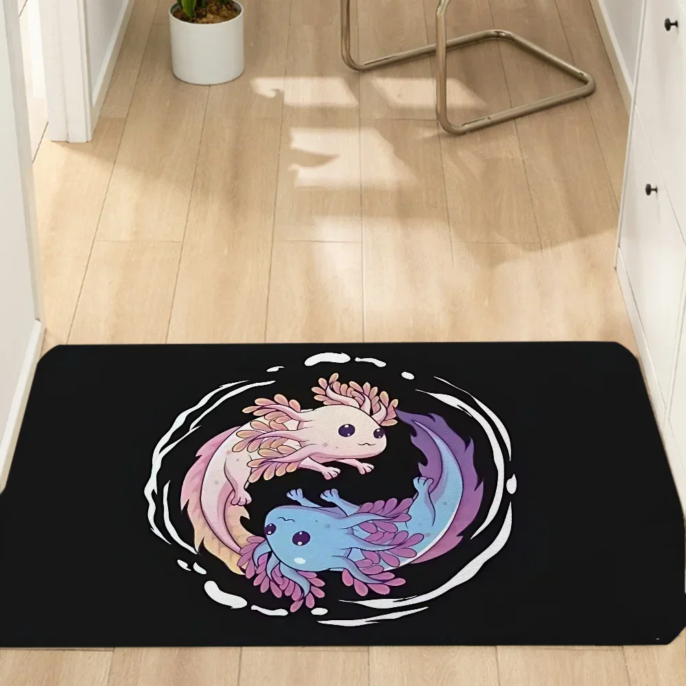 Badematte, niedlicher Axolotl-Teppich für Zuhause, Küche, Zimmermatten, Fußmatte, Lounge-Teppich, Eingangstür, Fuß, Wohnzimmer, Dekorationsartikel, Badezimmer Image