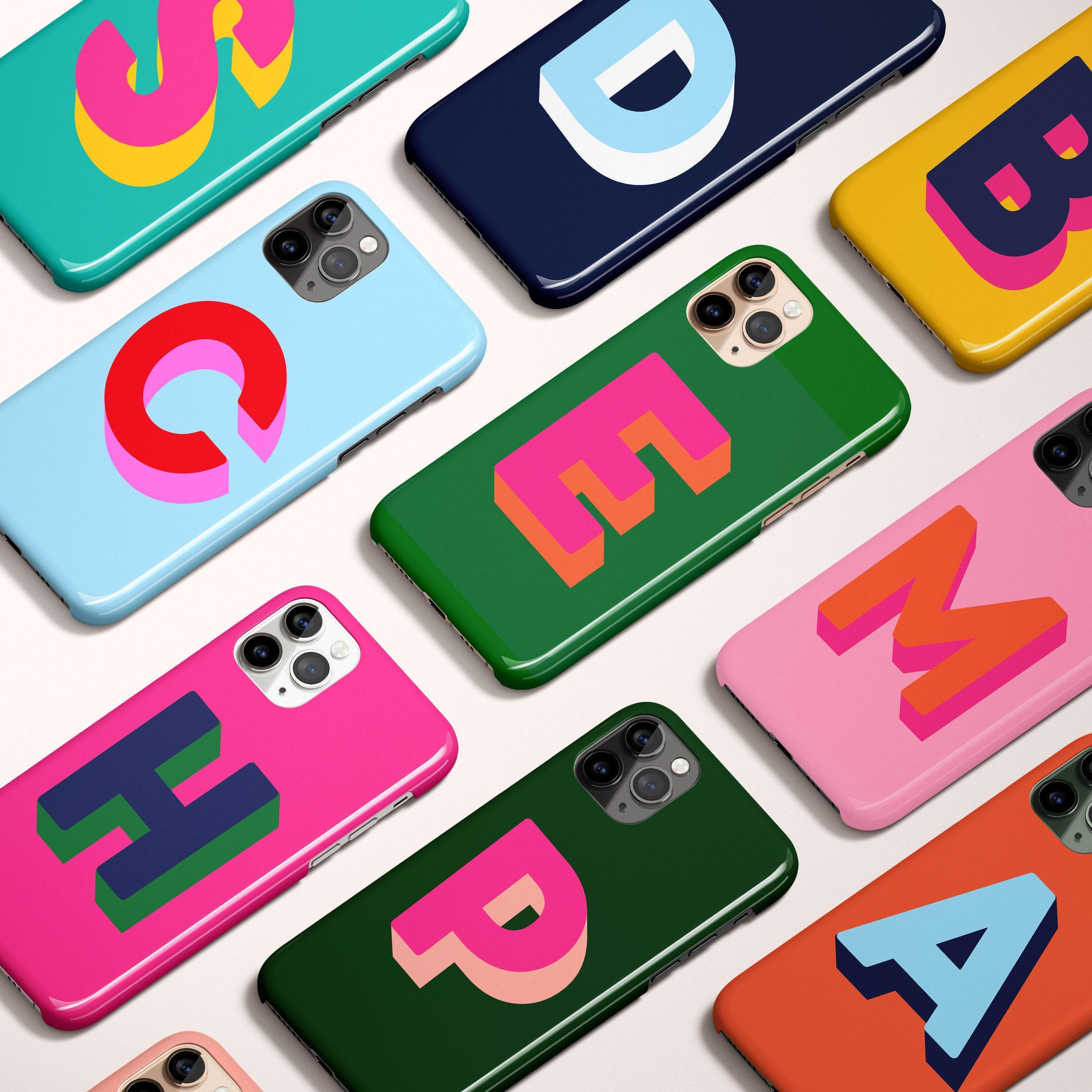 Custodia per telefono con iniziale Shadow personalizzata, custodia con nome personalizzato, iPhone 15, iPhone 16, Magsafe, iPhone 14, Pro Max, Mini, i