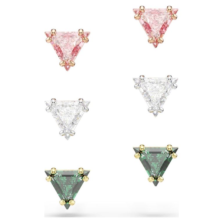 Stilla Stud Earrings - White - Swarovski Earrings