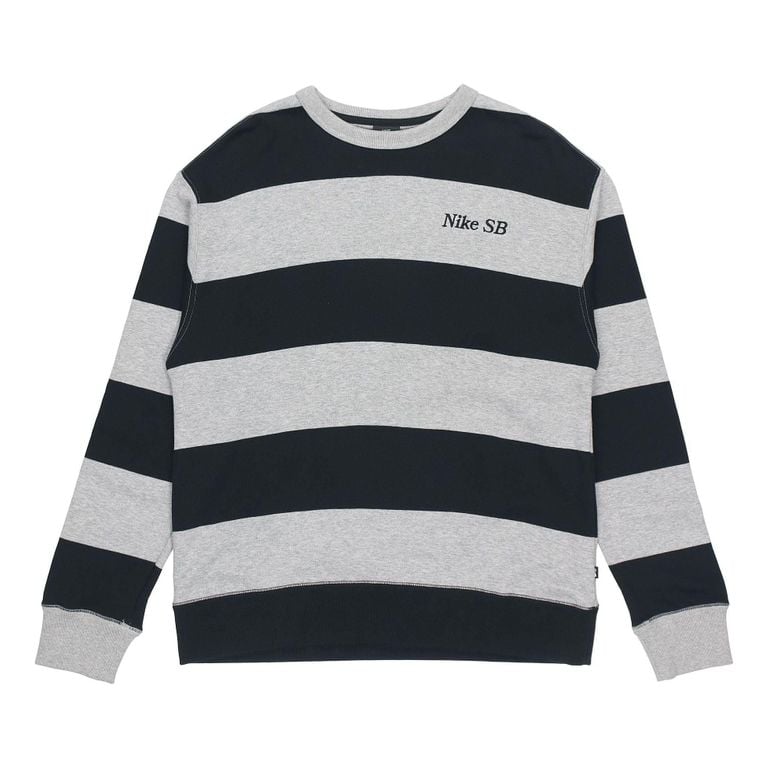 Sb Skateboard Striped Skate Sports Crew-Neck - Black - Nike Knitwear