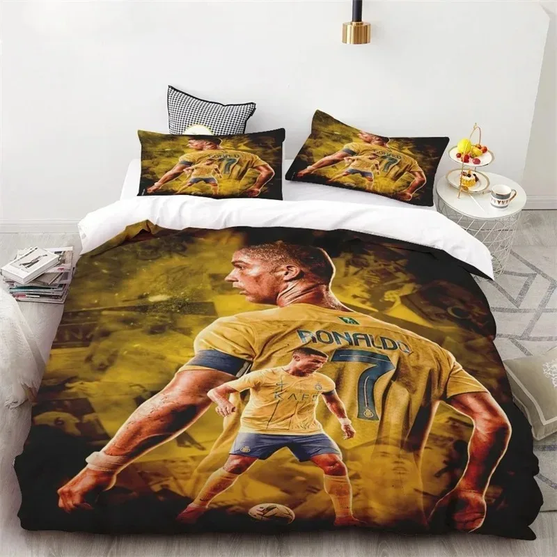 Football Star C Ronaldo housse de couette ensemble de literie 3d literie impression numérique linge de lit Queen Size ensemble de literie Design de mode