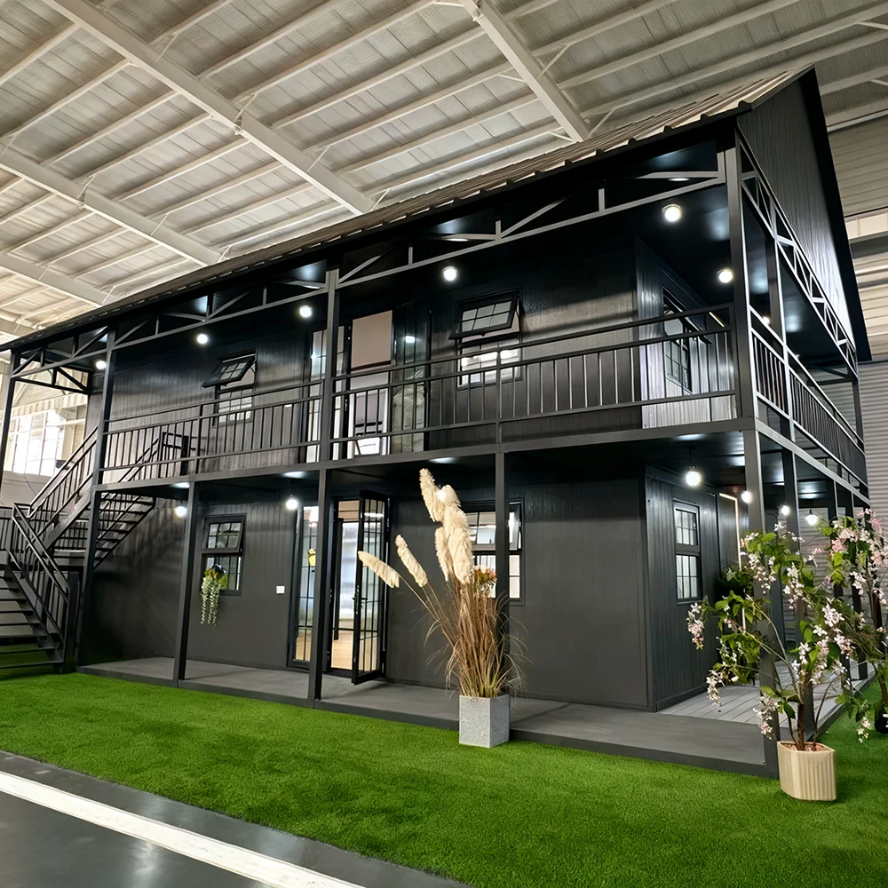 Case Prefabbricate Espandibili, Costruzione Ecosostenibile, Villa Modulare Personalizzata Pieghevole, Casa Container Espandibile a Due Piani per Hotel