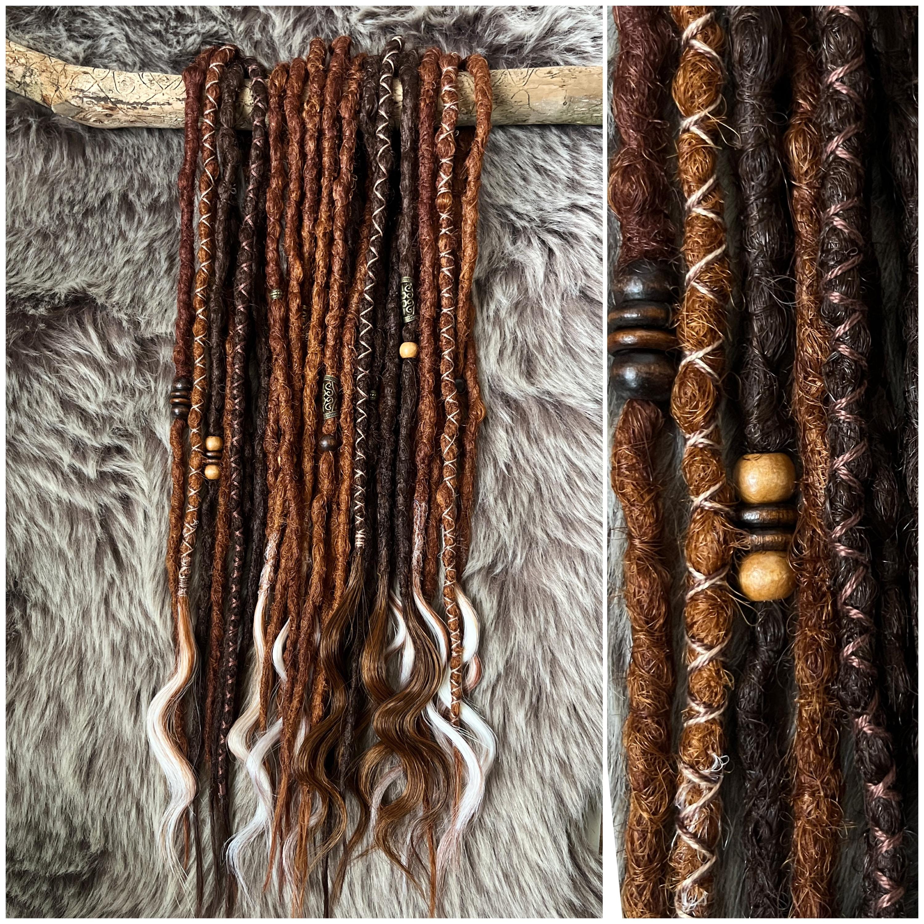 Dreadlocks Boho Dreadlocks sintetici rossi Dreadlocks marroni a doppia estremità Dreadlocks sintetici Extension Dreadlocks Dreadlocks Boho Set complet