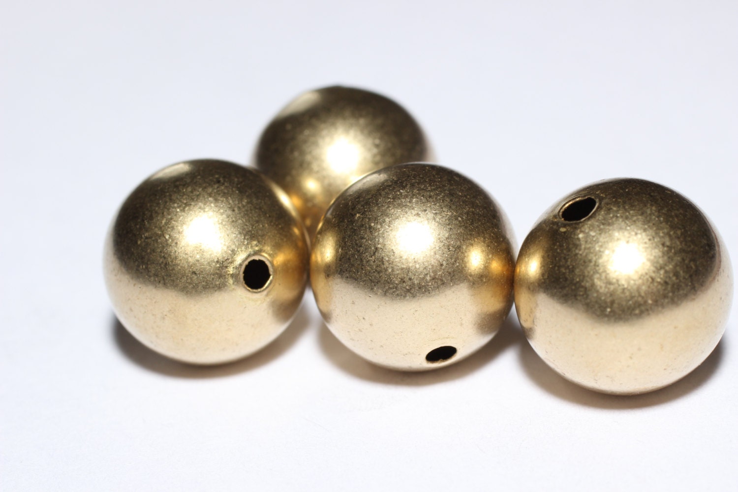 10 pz 16mm ottone grezzo sfera perline, ciondolo in palla, cava sfera perline, perline in ottone, grandi perle, perline, ottone grezzo risultati, BB,