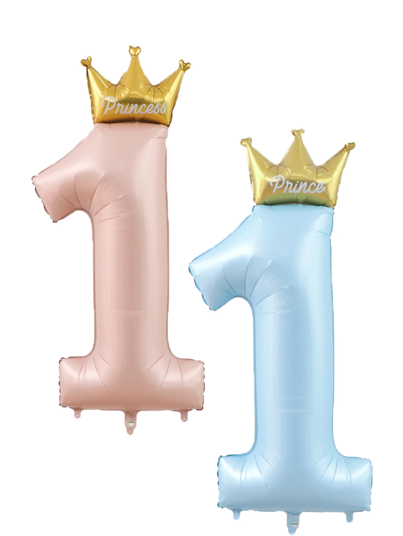 1 Stück 42 Zoll Krone Rosa Himmelblau Ein Zahlenballons 1 Figur Heliumballon 1. Geburtstag Partydekorationen Kinder Babyparty Image