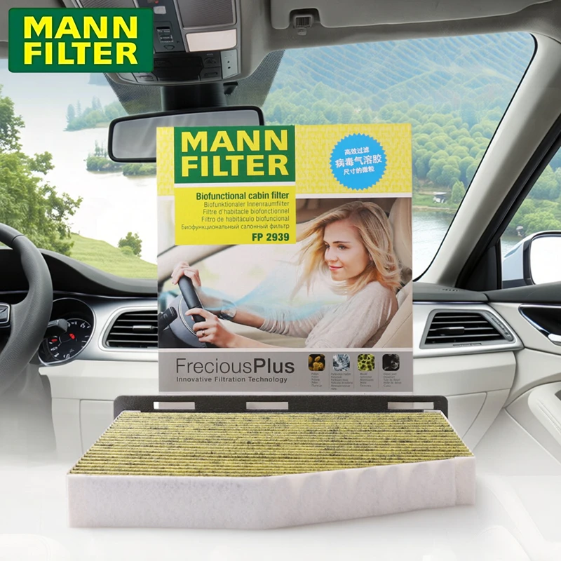 MANN FILTER FP2939 Innenraumfilter für Volkswagen CC (357) Jetta Passat B6 (3C2/3C5) Sharan Tiguan AUDI A3 Q3 1K0819644 1K1819653 Image