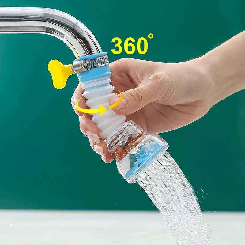 Wasserspar-Dose, Teleskop-Wasserhahn, universeller 360-Grad-Drehung, Wasserhahn, Bubbler, Schwenkfilter, Wasserhahn-Verlängerung, Küche, Badezimmer-Zubehör