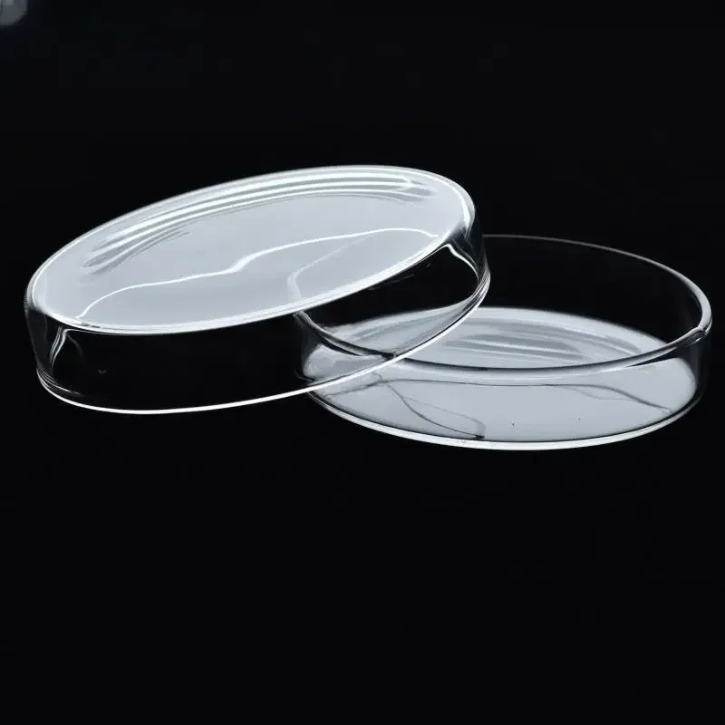Petrischalen aus Glas, 60 mm/75 mm/90 mm/100 mm/120 mm/150 mm/180 mm/200 mm, hohes Borosilikat, erschwinglich für Zellkultur-Schale, Laborbedarf