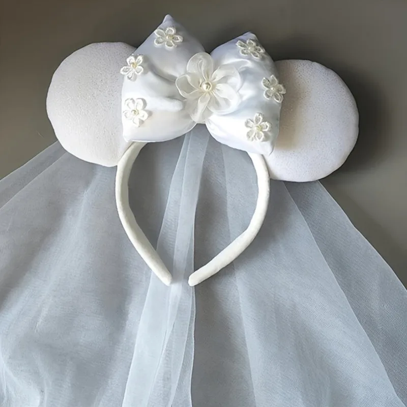 1pc Disney Süße Prinzessin Haarband Romantische Blume Kopftuch Design Party Thema Park Geburtstag Tragen frauen Elegante Haar Hoops