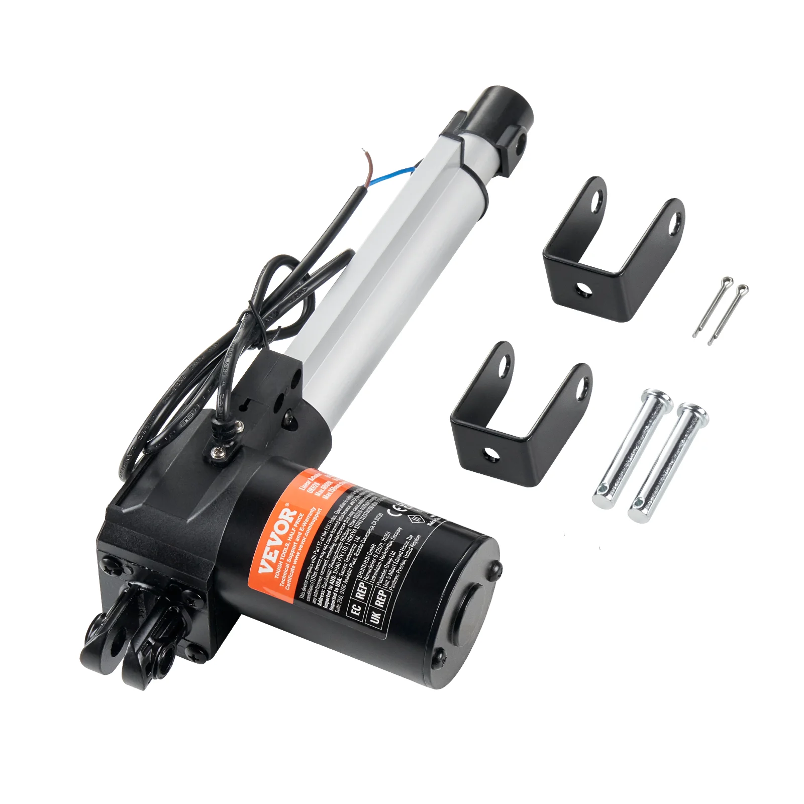 SucceBuy Linearantrieb 8/10/12/14/16 Zoll 12 V 6000 N 5 mm/s Elektrischer Linearmotor-Controller mit Montagehalterung für den Heimgebrauch Image