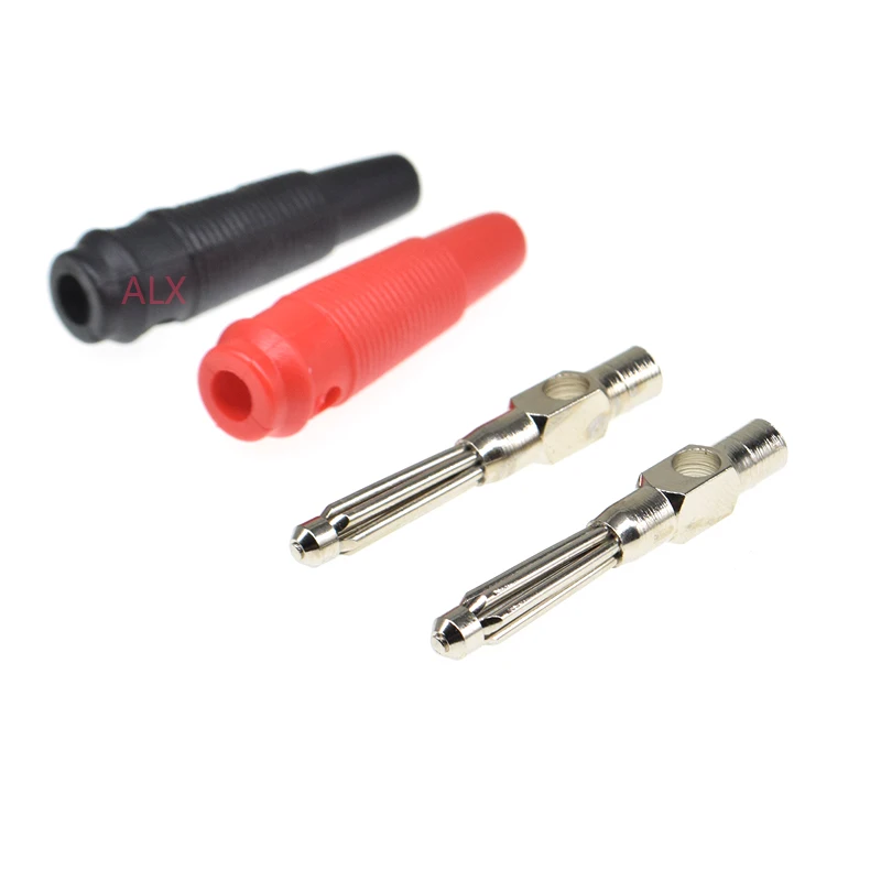 4mm 32A lötfreie, seitlich stapelbare Bananenstecker aus Kupfer Image