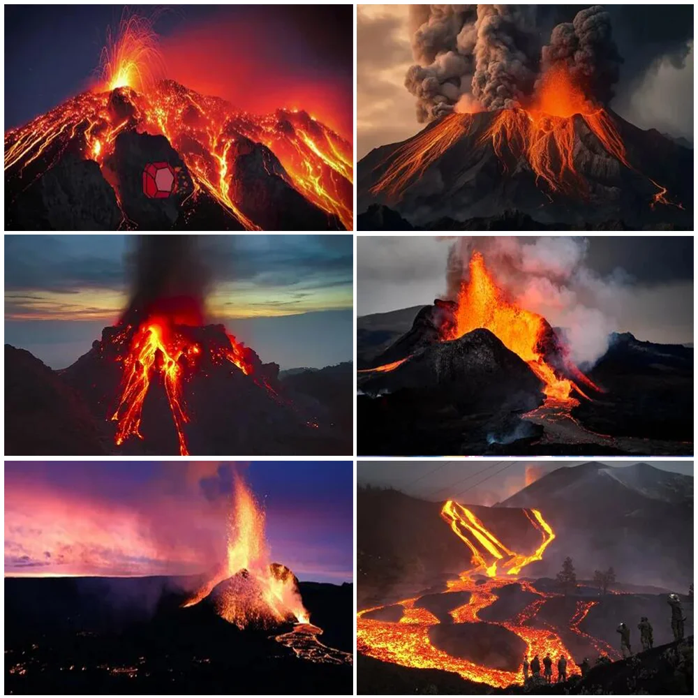 Eruption Thema Vulkan Magma Geburtstag Party Hintergrund Dekoration Junge Junge Mädchen Geschenke Baby Dusche Fotografie Requisiten Banner Image