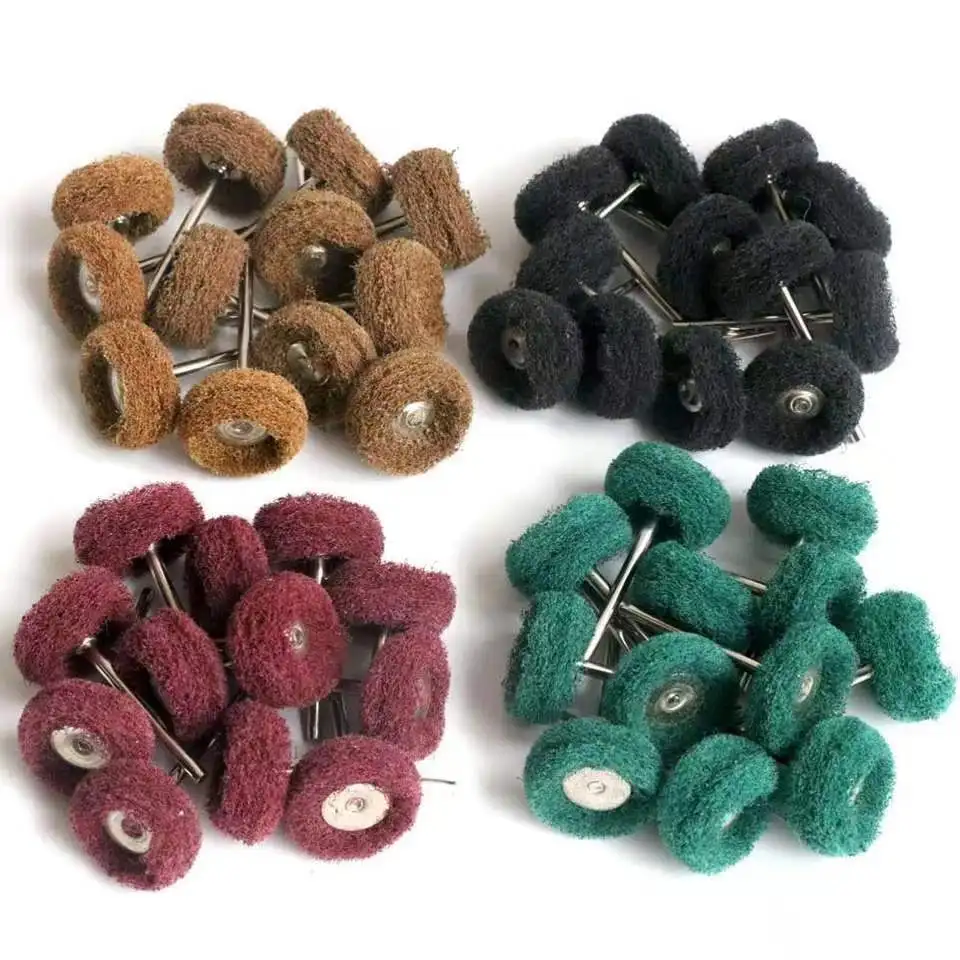 1set Mini Bohrer Schleif Pinsel Nylon Polieren Polieren Rad Dremel Rotary Hand Werkzeug Zubehör Set Rost Entferner Image