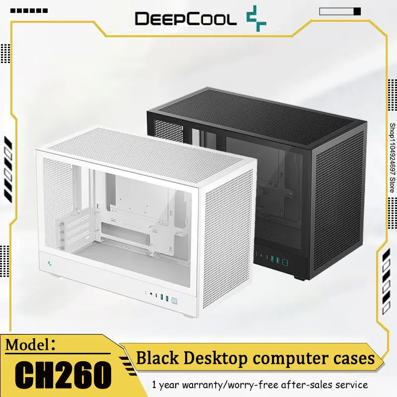 DEEPCOOL CH260 Computergehäuse M-ATX Back Plug Motherboard unterstützt 360 Wasserkühlung ATX Netzteil Typ-C Schnittstelle Desktop Image