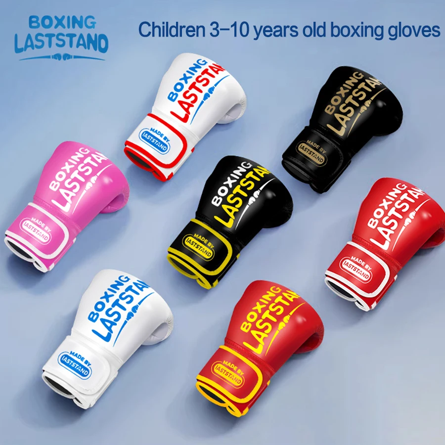 Boxhandschuhe für Kinder, Sanda-Kampfhandschuhe, spezifisches Training, Begleitung, atmungsaktive, verschleißfeste Übungs-Stanztaschen Image