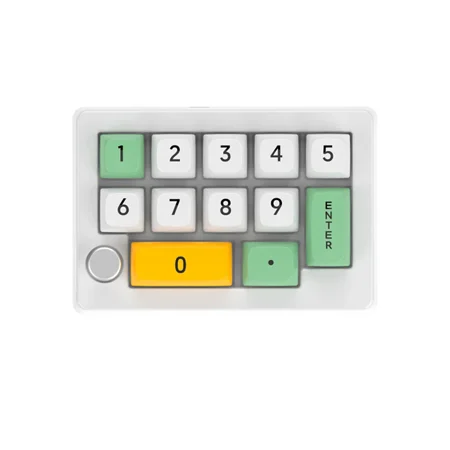 12 Key Programming Macro Keyboard with Knobs 7 Color RGB Mini Mechanical KeyPad Fully Hot Swappable Numeric Keypad for laptop PC
