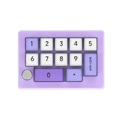 12 Key Programming Macro Keyboard with Knobs 7 Color RGB Mini Mechanical KeyPad Fully Hot Swappable Numeric Keypad for laptop PC