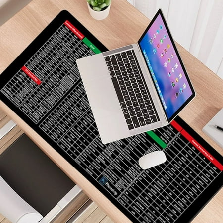 WNFJR Short Cut Mouse Pad Short Cut Mouse Pad Mouse Pad Pad Shortcut Mouse Pad Anti-Slip Keyboard Pad Short Cut Desk Mat Cheat Sheet Desk Pad