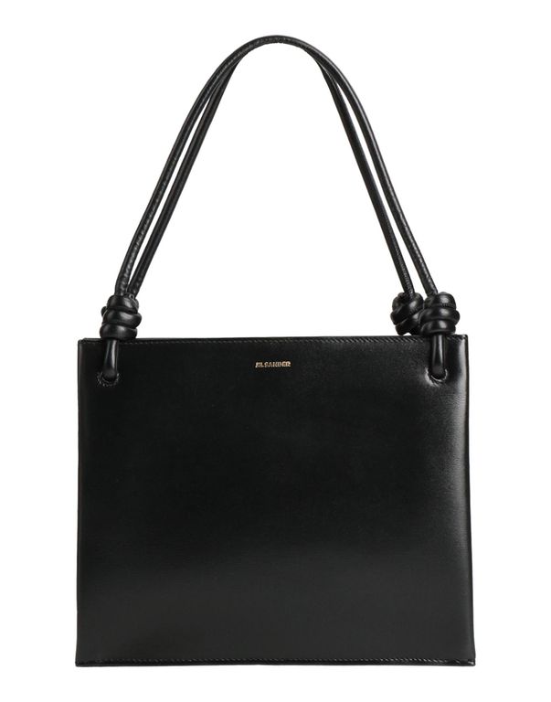 Calfskin Leather Zipper Tote Handbag - Black - Jil Sander Totes