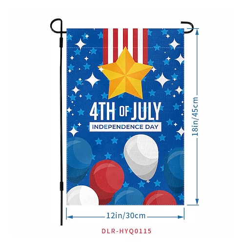 2er Pack Unabhängigkeitstag Gartenflagge Amerikanisches Festival Höflichkeitsdekoration Außen Hot Picking Image