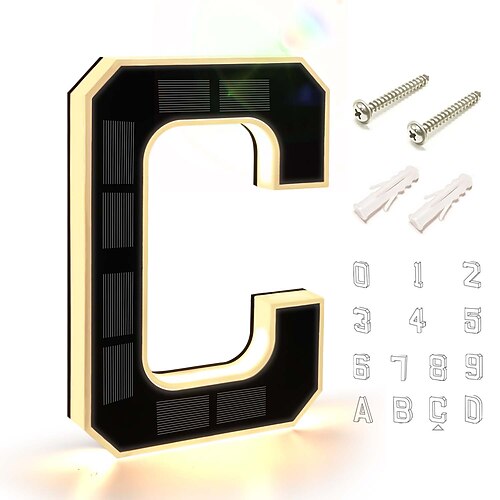 Luce solare da parete per esterni da 9 pollici, impermeabile IP44, luce a LED con numero civico per giardino, veranda, villa, strada, targa con numero civico illuminata, luce decorativa da parete per