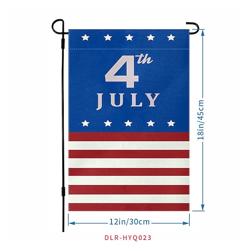 2er Pack Unabhängigkeitstag Gartenflagge Amerikanisches Festival Höflichkeitsdekoration Außen Hot Picking Image