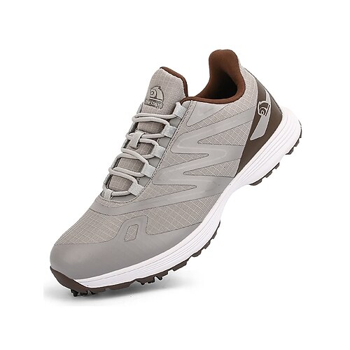 Weiße Herren-Golfschuhe ohne Spikes, optimale Passform, wasserdicht, perfekt für Golf und Outdoor-Sportarten Image