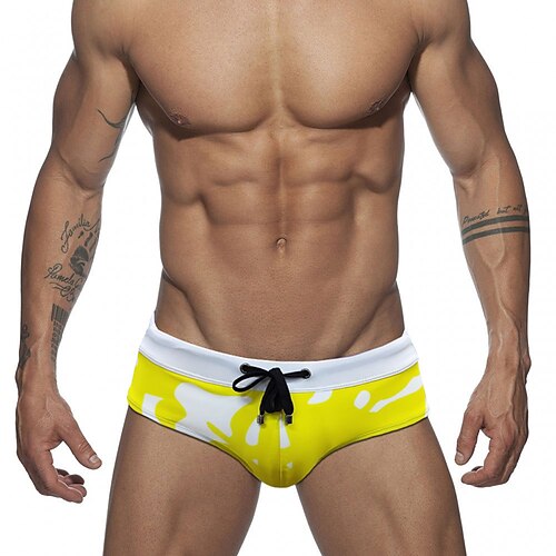 Herren Badeshorts Badehose Badehosen Bedruckt Kordelzug Schnelltrocknend Elastisch Atmungsaktiv Bademode Unterteile Surfen Wassersport Schwimmen Sommer Image